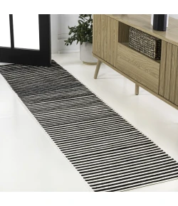 Jonathan Y SCANDINAVIAN Black SCN102F 2ft. X 8ft. Rect. Rug