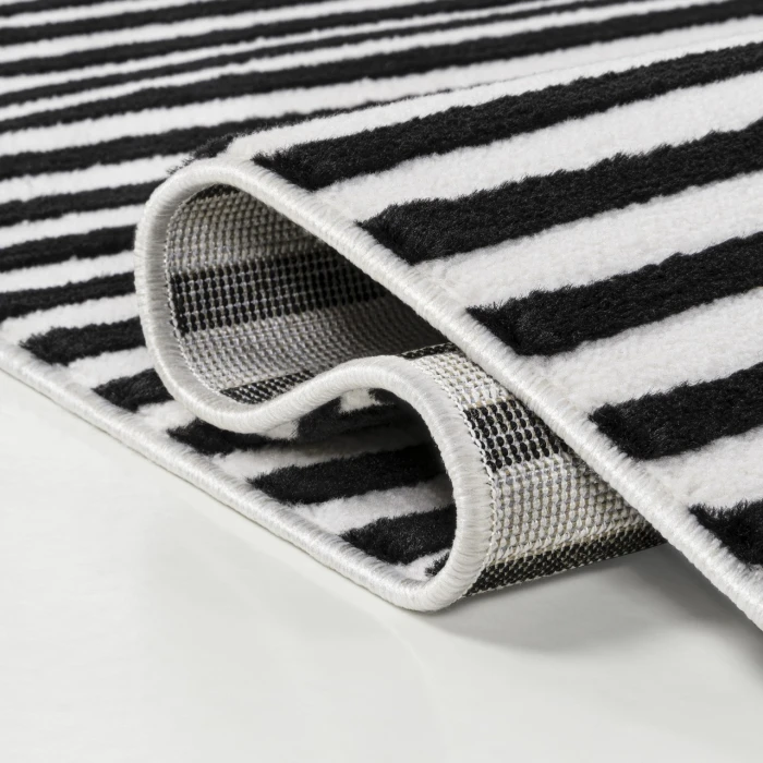 Jonathan Y SCANDINAVIAN Black SCN102F 2ft. X 8ft. Rect. Rug