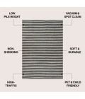 Jonathan Y SCANDINAVIAN Black SCN102F 2ft.-11in. X 5ft. Rect. Rug
