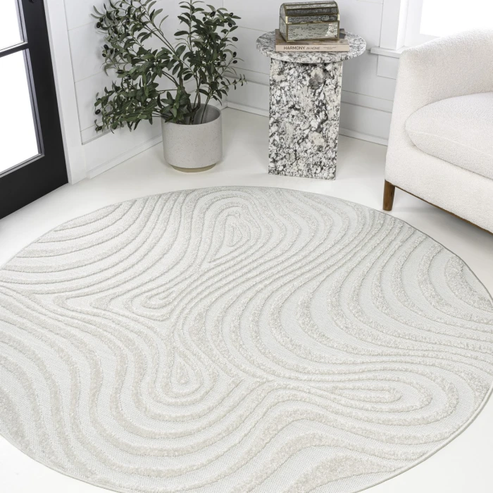 Jonathan Y SCANDINAVIAN Cream SCN103A 6ft. Round Rug