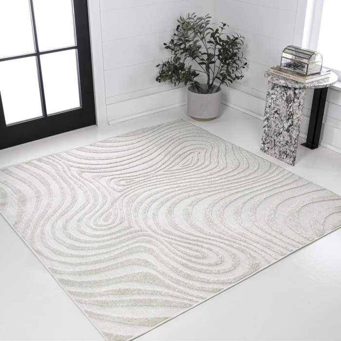 Jonathan Y SCANDINAVIAN Cream SCN103A 6ft. Square Rug