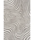 Maribo Abstract Groovy Striped Gray/Ivory 5 ft. x 8 ft. Area Rug