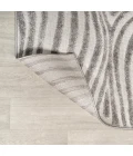 Maribo Abstract Groovy Striped Gray/Ivory 5 ft. x 8 ft. Area Rug