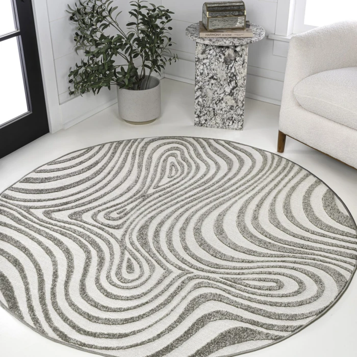 Jonathan Y SCANDINAVIAN Gray SCN103B 7ft. Round Rug