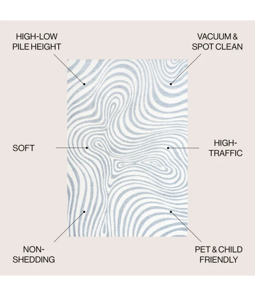 Jonathan Y SCANDINAVIAN Blue SCN103C 10ft. X 14ft. Rect. Rug