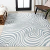 Jonathany Scandinavian SCN103C Light Blue/Ivory Area Rug 5 ft. 3 in. X 7 ft. 7 in. Rectangle