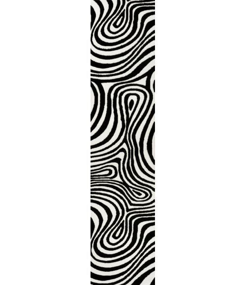 Jonathan Y SCANDINAVIAN Black SCN103F 2ft. X 8ft. Rect. Rug