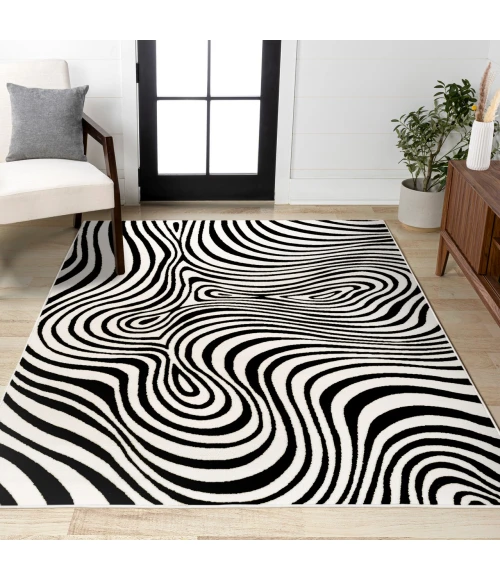 Jonathan Y SCANDINAVIAN Black SCN103F 5ft.3in. X 7ft.7in. Rect. Rug
