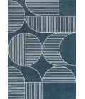 Nordby Geometric Arch Scandi Striped Navy/Cream 5 ft. x 8 ft. Area Rug