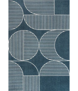 Jonathany Scandinavian SCN104A Navy/Cream Area Rug 5 ft. 3 in. X 7 ft. 7 in. Rectangle