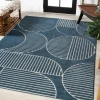 Jonathany Scandinavian SCN104A Navy/Cream Area Rug 5 ft. 3 in. X 7 ft. 7 in. Rectangle