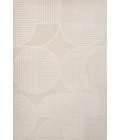 Nordby Geometric Arch Scandi Striped Ivory/Cream 5 ft. x 8 ft. Area Rug