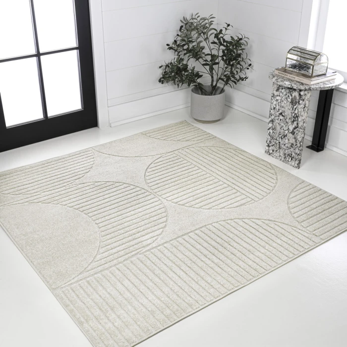 Jonathan Y SCANDINAVIAN Ivory SCN104B 7ft.-9in. Square Rug