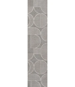 Jonathany Scandinavian SCN104C Gray/Cream Area Rug 2 ft. X 8 ft. Runner