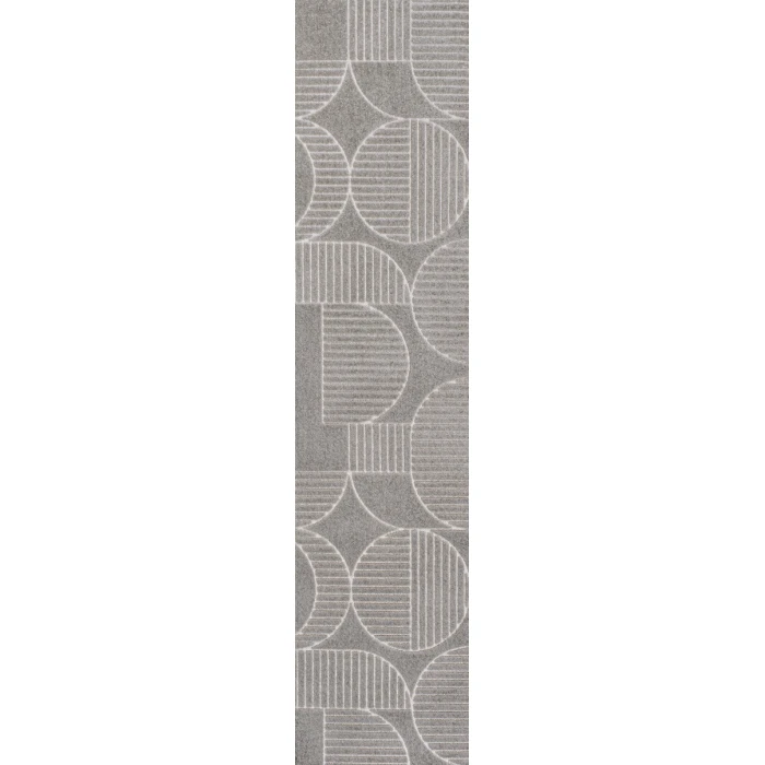 Nordby Geometric Arch Scandi Striped Gray/Cream 2 ft. x 8 ft. Runner Rug