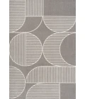Nordby Geometric Arch Scandi Striped Gray/Cream 5 ft. x 8 ft. Area Rug