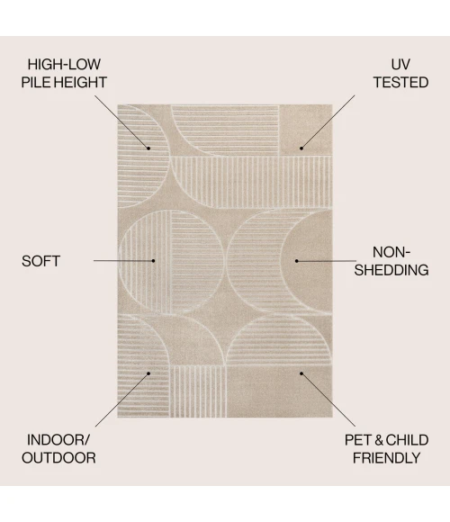 Jonathan Y SCANDINAVIAN Beige SCN104E 2ft.-11in. X 5ft. Rect. Rug