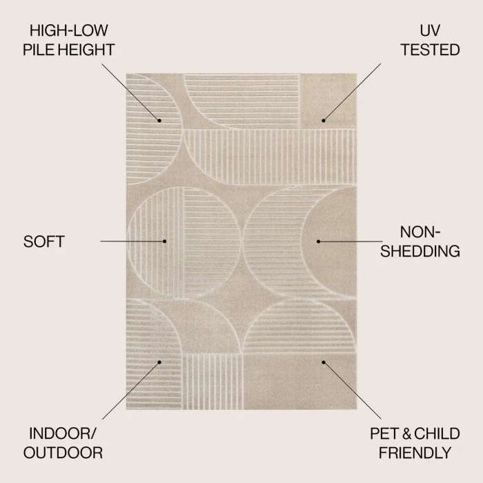 Jonathan Y SCANDINAVIAN Beige SCN104E 5ft.3in. X 7ft.7in. Rect. Rug