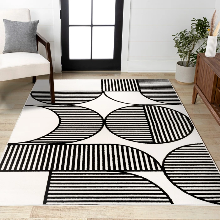Jonathan Y SCANDINAVIAN Black SCN104G 5ft.3in. X 7ft.7in. Rect. Rug