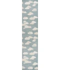 Hedwig Youth Cloud Scandi Rug Blue/Ivory 2 ft. x 8 ft. Runner Rug