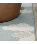Hedwig Youth Cloud Scandi Rug Blue/Ivory 2 ft. x 8 ft. Runner Rug