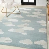 Jonathany Scandinavian SCN105A Blue/Ivory Area Rug 5 ft. 3 in. X 7 ft. 7 in. Rectangle