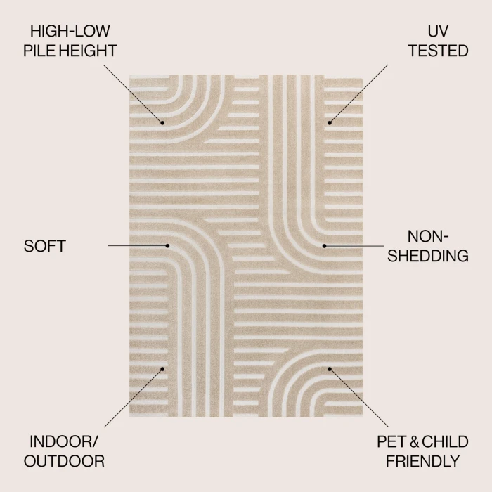 Jonathan Y SCANDINAVIAN Cream SCN108A 7ft.-10in. X 10ft. Rect. Rug