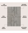 Jonathan Y SCANDINAVIAN Black SCN107D 2ft.-11in. X 5ft. Rect. Rug