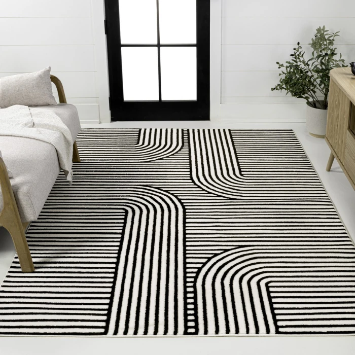 Jonathan Y SCANDINAVIAN Black SCN107D 2ft.-11in. X 5ft. Rect. Rug