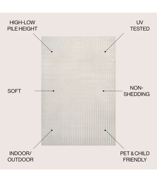 Jonathan Y SCANDINAVIAN Cream SCN109A 3ft.-11in. X 6ft. Rect. Rug
