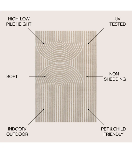 Jonathan Y SCANDINAVIAN Beige SCN109B 5ft.3in. X 7ft.7in. Rect. Rug