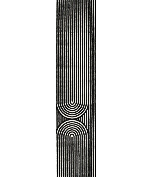 Jonathan Y SCANDINAVIAN Black SCN109C 2ft. X 8ft. Rect. Rug
