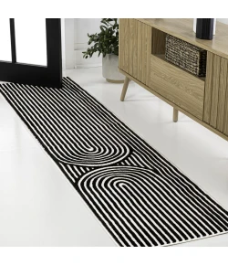 Jonathan Y SCANDINAVIAN Black SCN109C 2ft. X 8ft. Rect. Rug