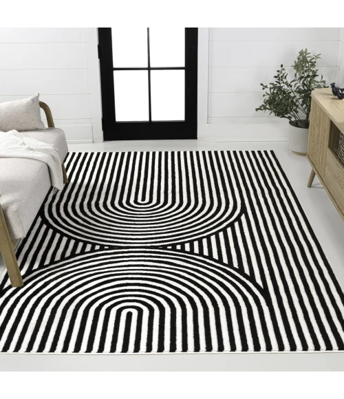 Jonathan Y SCANDINAVIAN Black SCN109C 2ft.-11in. X 5ft. Rect. Rug
