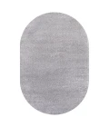 Haze Solid Low-Pile Gray 4 ft. x 6 ft. Oval Area Rug