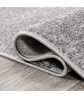 Haze Solid Low-Pile Gray 4 ft. x 6 ft. Oval Area Rug