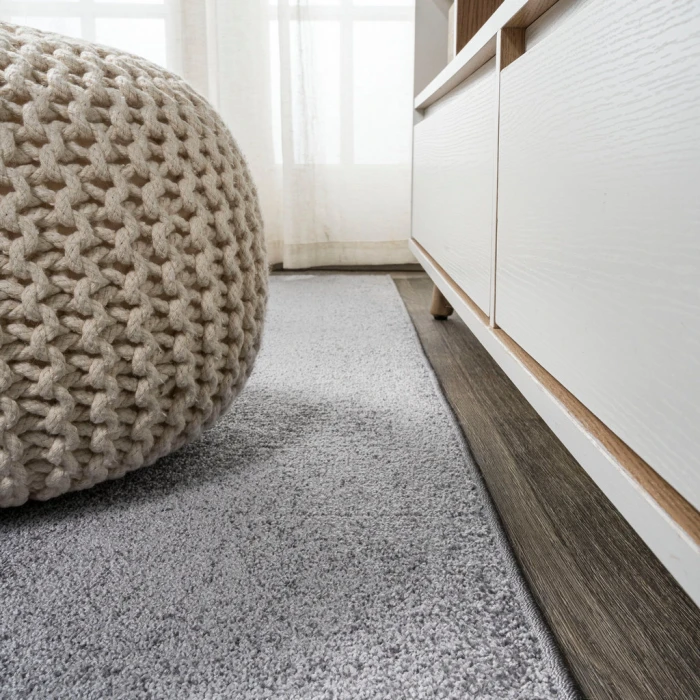 Haze Solid Low-Pile Gray 6 ft. x 9 ft. Oval Area Rug