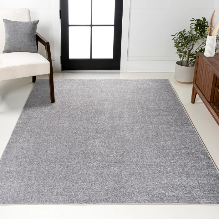 Haze Solid Low-Pile Gray 12 ft. x 15 ft. Area Rug