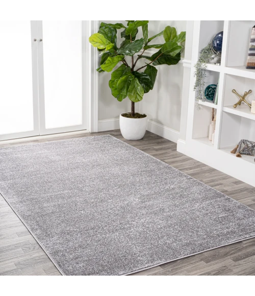 Haze Solid Low-Pile Gray 5 ft. x 8 ft. Area Rug