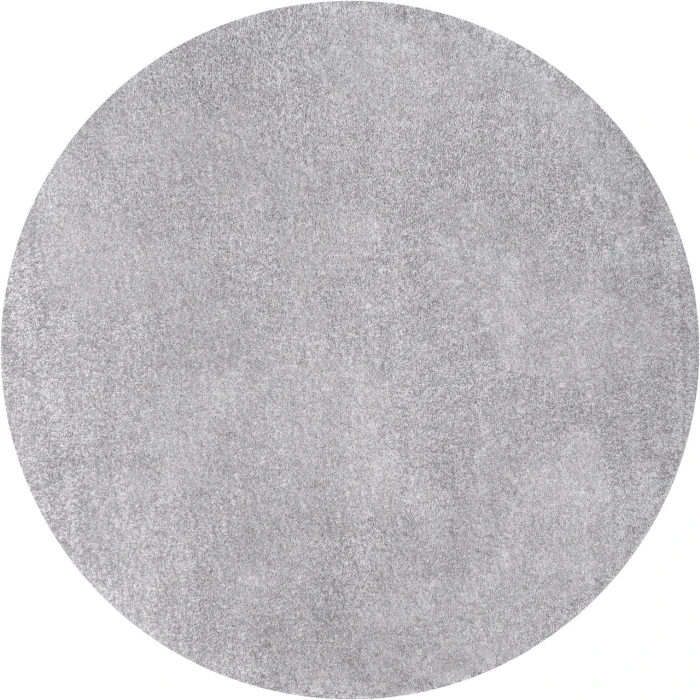 Haze Solid Low-Pile Gray 8' Round Area Rug