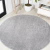 Jonathany Supersoft SEU100A Gray Area Rug 5 ft. 3 in. X 5 ft. 3 in. Round