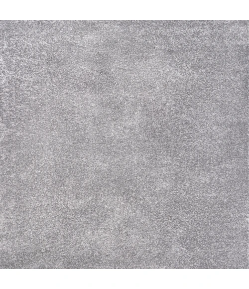 Haze Solid Low-Pile Gray 6' Square Area Rug