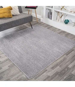 Jonathany Supersoft SEU100A Gray Area Rug 6 ft. 2 in. X 6 ft. 2 in. Square