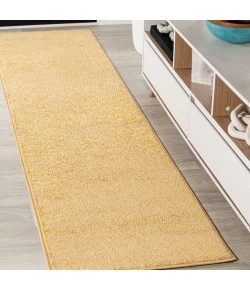Jonathany Supersoft SEU100B Mustard Area Rug 2 ft. X 10 ft. Runner