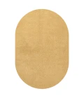 Haze Solid Low-Pile Mustard 5 ft. x 8 ft. Oval Area Rug