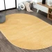 Jonathany Supersoft SEU100B Mustard Area Rug 4 ft. X 6 ft. Oval