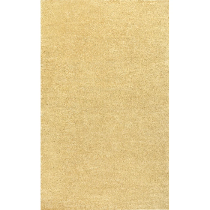 Haze Solid Low-Pile Mustard 4 ft. x 6 ft. Area Rug