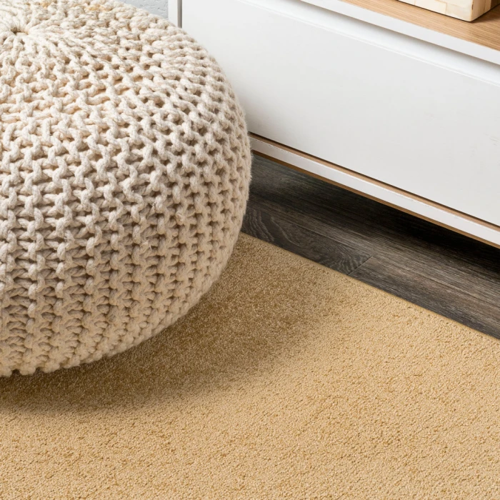 Haze Solid Low-Pile Mustard 2 ft. x 12 ft. Runner Rug