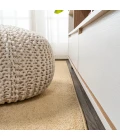 Haze Solid Low-Pile Mustard 6' Round Area Rug
