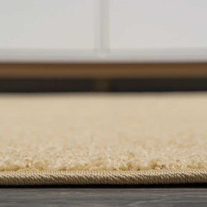 Haze Solid Low-Pile Mustard 2 ft. x 12 ft. Runner Rug